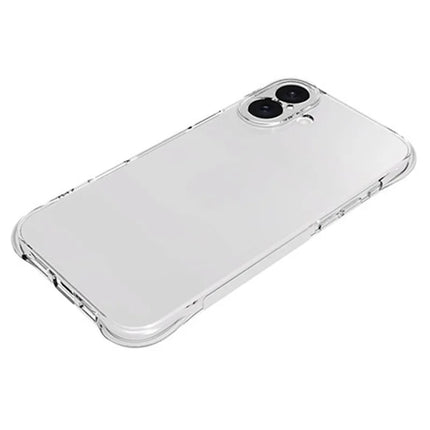 WANLONFENG WL Series for iPhone 16 Plus TPU Case 2.0mm Phone Cover with Tempered Glass Film