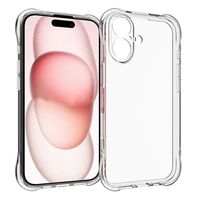 WANLONFENG WL Series for iPhone 16 TPU Case 2.0mm Phone Cover with Tempered Glass Film