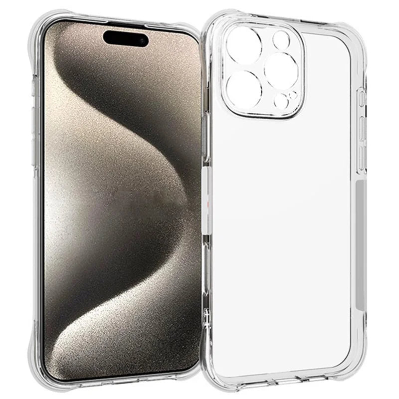ShopCaseCart Shockproof Case iPhone 16 Pro Max TPU Protective cover 2.0mm Phone Guard with Tempered Glass Film
