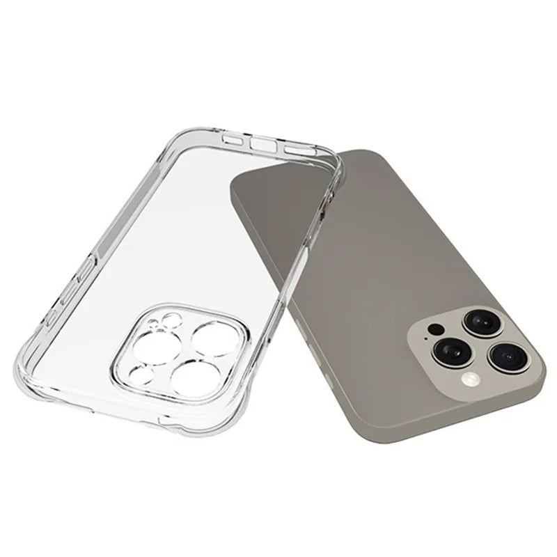 ShopCaseCart Shockproof Case iPhone 16 Pro Max TPU Protective cover 2.0mm Phone Guard with Tempered Glass Film