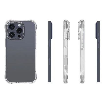 WANLONFENG WL Series for iPhone 16 Pro TPU Case 2.0mm Phone Cover with Tempered Glass Film