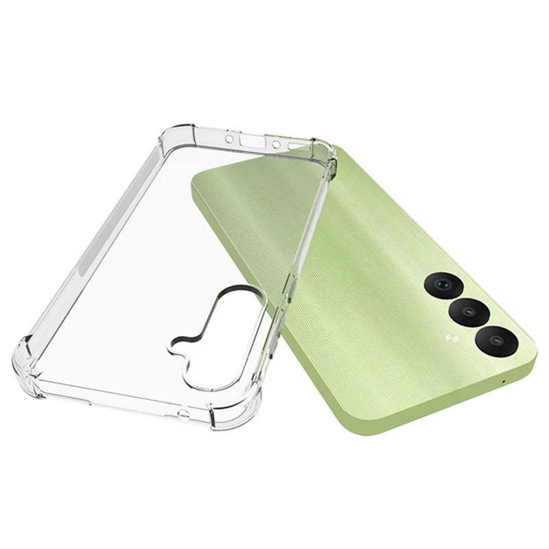 ShopCaseCart Shockproof Case Samsung Galaxy A35 5G Protective cover 2.0mm Clear TPU Guard with Tempered Glass Film (Big Lens Hole)