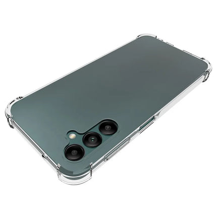 WANLONFENG WL Series for Samsung Galaxy A14 4G / 5G Case 2.0mm Clear TPU Cover with Tempered Glass Film (Big Lens Hole)