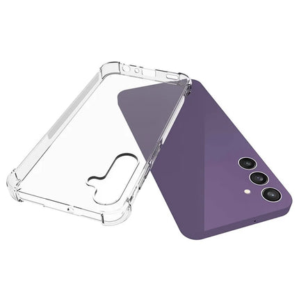 WANLONFENG WL Series for Samsung Galaxy A25 5G (Global) (161.0 x 76.5 x 8.3mm) Case 2.0mm Clear TPU Cover with Tempered Glass Film (Big Lens Hole)
