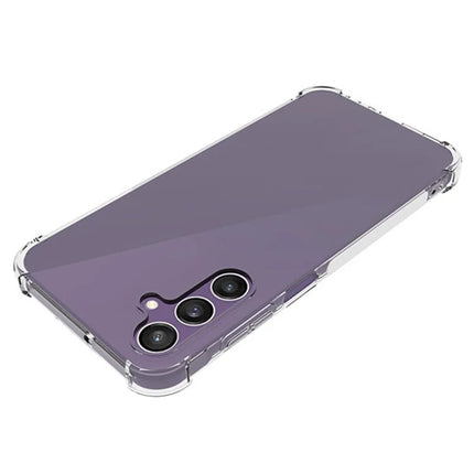 WANLONFENG WL Series for Samsung Galaxy A25 5G (Global) (161.0 x 76.5 x 8.3mm) Case 2.0mm Clear TPU Cover with Tempered Glass Film (Big Lens Hole)