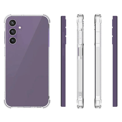 WANLONFENG WL Series for Samsung Galaxy A25 5G (Global) (161.0 x 76.5 x 8.3mm) Case 2.0mm Clear TPU Cover with Tempered Glass Film (Big Lens Hole)