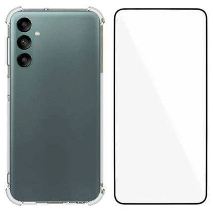WANLONFENG WL Series for Samsung Galaxy A24 5G / A24 4G (162.1 x 77.6 x 8.3mm) Case 2.0mm Clear TPU Cover with Tempered Glass Film (Big Lens Hole)