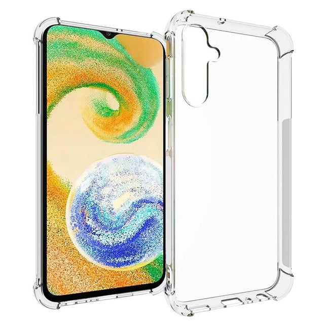WANLONFENG WL Series for Samsung Galaxy A24 5G / A24 4G (162.1 x 77.6 x 8.3mm) Case 2.0mm Clear TPU Cover with Tempered Glass Film (Big Lens Hole)