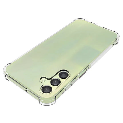 WANLONFENG WL Series for Samsung Galaxy A15 4G / 5G Case 2.0mm Clear TPU Cover with Tempered Glass Film (Big Lens Hole)