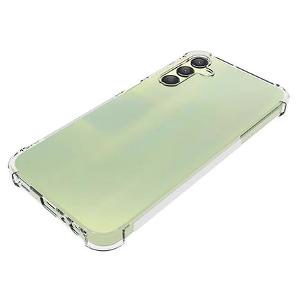 WANLONFENG WL Series for Samsung Galaxy A15 4G / 5G Case 2.0mm Clear TPU Cover with Tempered Glass Film (Big Lens Hole)