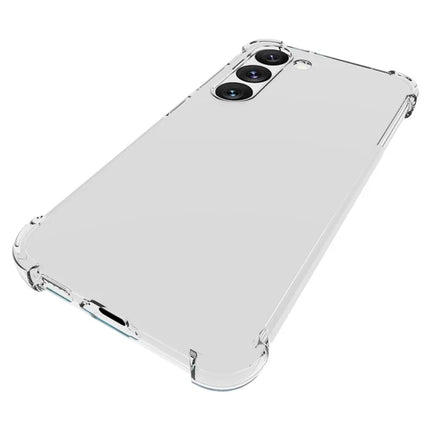 WANLONFENG WL Series for Samsung Galaxy S23 Clear TPU Cover with Tempered Glass Film (Big Lens Hole)