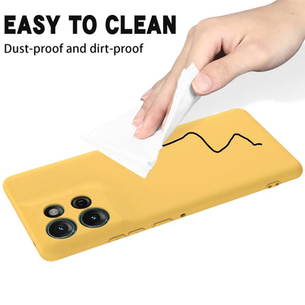 For Motorola Moto G75 5G Case Liquid Silicone Anti-Scratch Phone Cover with Hand Strap