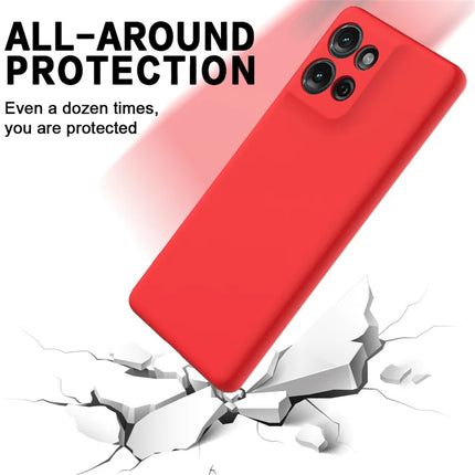 For Motorola Moto G75 5G Case Liquid Silicone Anti-Scratch Phone Cover with Hand Strap