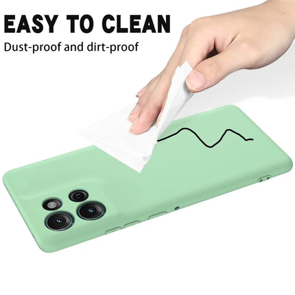 For Motorola Moto G75 5G Case Liquid Silicone Anti-Scratch Phone Cover with Hand Strap