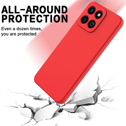 For Honor X7c 4G / 200 Smart 5G Case Liquid Silicone Anti-Scratch Phone Cover with Hand Strap