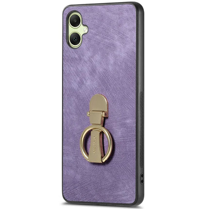 CASENEO D22 For Samsung Galaxy A06 Case Folding Kickstand Retro Leather Back Phone Cover - Purple