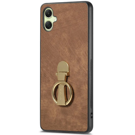 CASENEO D22 For Samsung Galaxy A06 Case Folding Kickstand Retro Leather Back Phone Cover - Brown