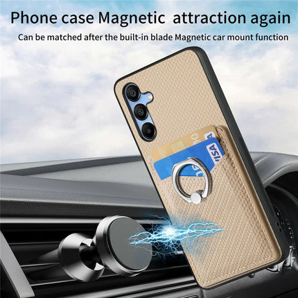 For Samsung Galaxy A16 4G / 5G Case Card Slots Ring Holder Kickstand Phone Cover