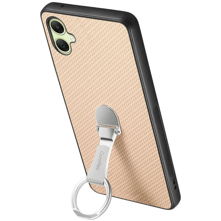 CASENEO C1-19 For Samsung Galaxy A06 Case Folding Kickstand Leather Back Cover Carbon Fiber Texture