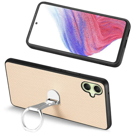 CASENEO C1-19 For Samsung Galaxy A06 Case Folding Kickstand Leather Back Cover Carbon Fiber Texture
