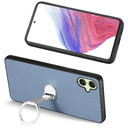 CASENEO C1-19 For Samsung Galaxy A06 Case Folding Kickstand Leather Back Cover Carbon Fiber Texture