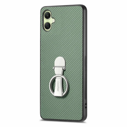 CASENEO C1-19 For Samsung Galaxy A06 Case Folding Kickstand Leather Back Cover Carbon Fiber Texture - Green