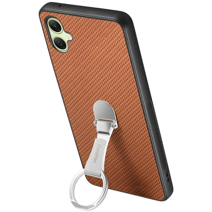 CASENEO C1-19 For Samsung Galaxy A06 Case Folding Kickstand Leather Back Cover Carbon Fiber Texture