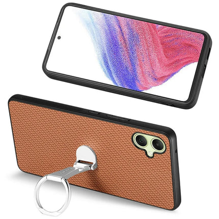 CASENEO C1-19 For Samsung Galaxy A06 Case Folding Kickstand Leather Back Cover Carbon Fiber Texture