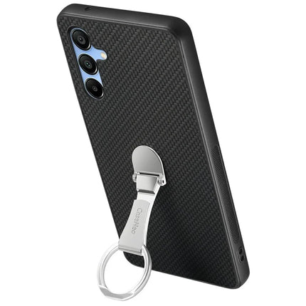 CASENEO C1-19 For Samsung Galaxy A16 4G / 5G Case Folding Kickstand Leather Back Cover Carbon Fiber Texture