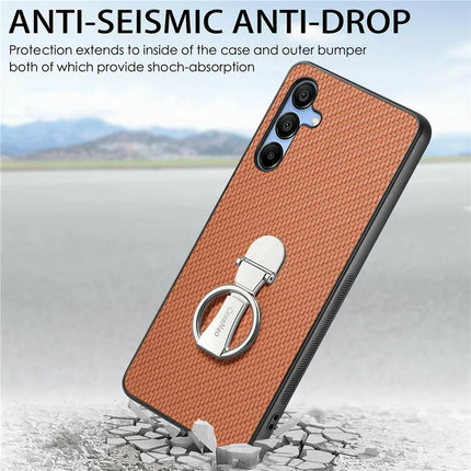 CASENEO C1-19 For Samsung Galaxy A16 4G / 5G Case Folding Kickstand Leather Back Cover Carbon Fiber Texture
