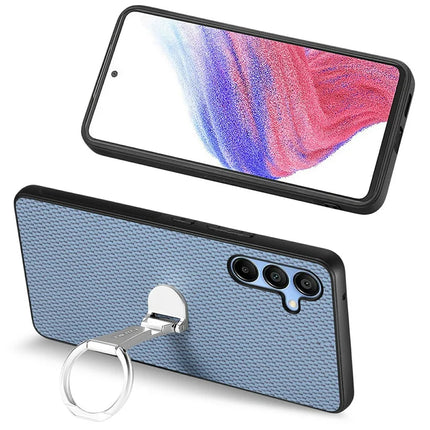 CASENEO C1-19 For Samsung Galaxy A16 4G / 5G Case Folding Kickstand Leather Back Cover Carbon Fiber Texture