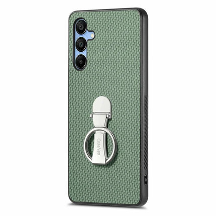 CASENEO C1-19 For Samsung Galaxy A16 4G / 5G Case Folding Kickstand Leather Back Cover Carbon Fiber Texture - Green