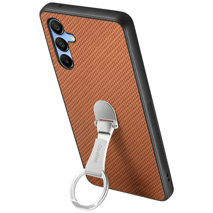 CASENEO C1-19 For Samsung Galaxy A16 4G / 5G Case Folding Kickstand Leather Back Cover Carbon Fiber Texture