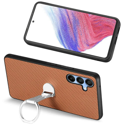 CASENEO C1-19 For Samsung Galaxy A16 4G / 5G Case Folding Kickstand Leather Back Cover Carbon Fiber Texture