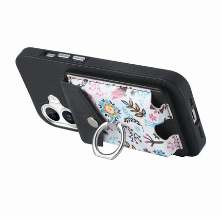 For iPhone 16 Plus Case Compatible with MagSafe Card Bag Leather+TPU Phone Cover
