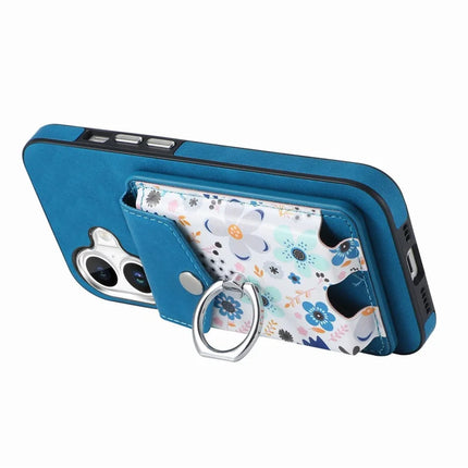 For iPhone 16 Plus Case Compatible with MagSafe Card Bag Leather+TPU Phone Cover