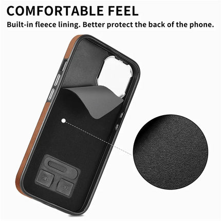 For iPhone 16 Plus Case Ring Kickstand Leather Coated TPU Back Cover with Card Holder