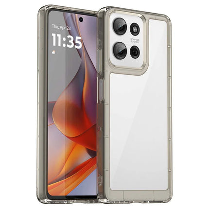 For Motorola Moto G75 5G Case TPU+Acrylic Protective Clear Phone Cover - Transparent Grey