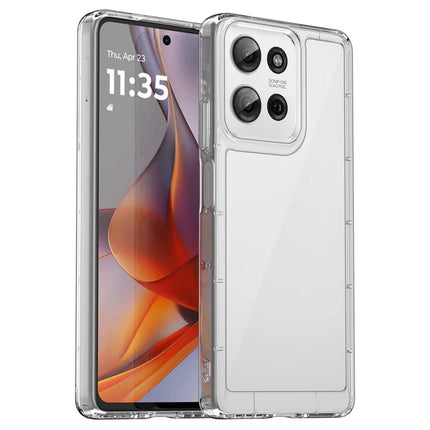 For Motorola Moto G75 5G Case TPU+Acrylic Protective Clear Phone Cover - Transparent