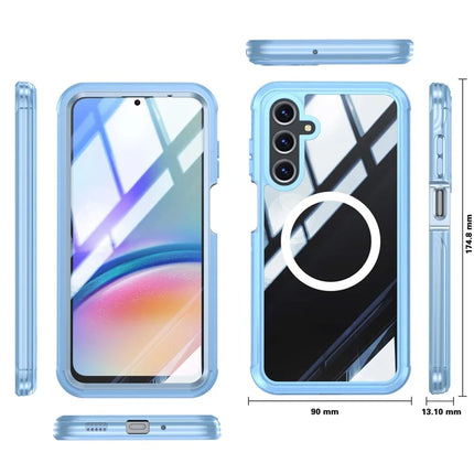 For Samsung Galaxy A16 4G / 5G Magnetic Case PC+TPU Phone Cover with Tempered Glass Screen Film