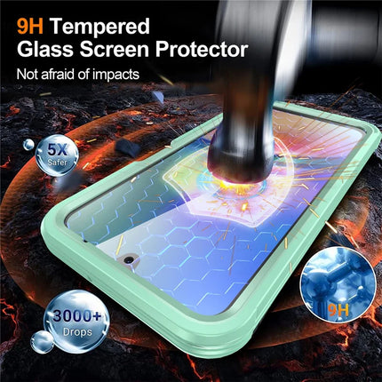For Samsung Galaxy A16 4G / 5G Magnetic Case PC+TPU Phone Cover with Tempered Glass Screen Film