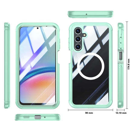 For Samsung Galaxy A16 4G / 5G Magnetic Case PC+TPU Phone Cover with Tempered Glass Screen Film