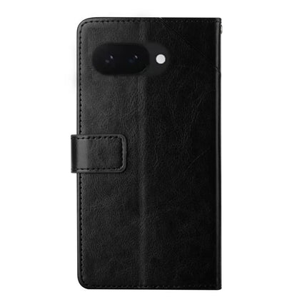 HT01 For Google Pixel 9a Case Y-Shaped Lines Imprint Leather Phone Cover