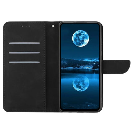 HT05 For Google Pixel 9a Case Skin-Touch Lines PU Leather Flip Phone Cover