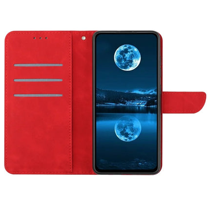 HT05 For Google Pixel 9a Case Skin-Touch Lines PU Leather Flip Phone Cover