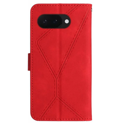 HT05 For Google Pixel 9a Case Skin-Touch Lines PU Leather Flip Phone Cover