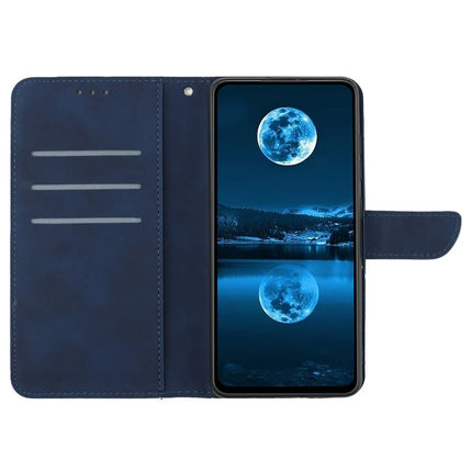 HT05 For Google Pixel 9a Case Skin-Touch Lines PU Leather Flip Phone Cover