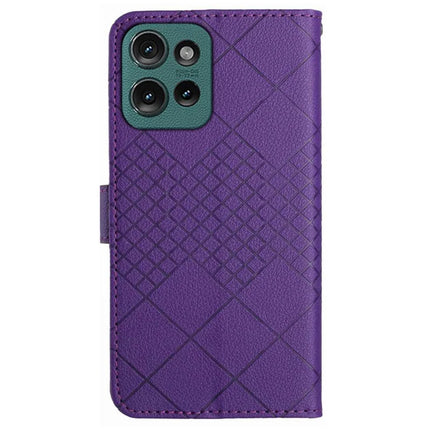 HT06 For Motorola Moto G75 5G Wallet Phone Case Imprint PU Leather Flip Folio Cover