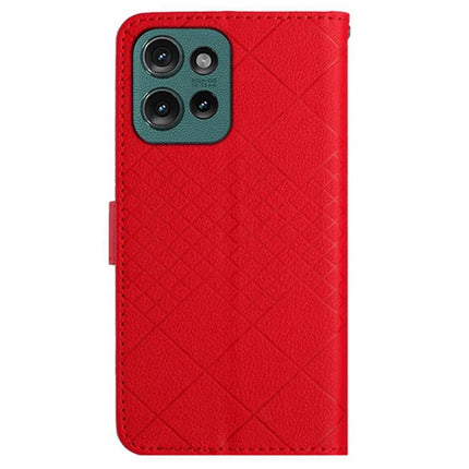 HT06 For Motorola Moto G75 5G Wallet Phone Case Imprint PU Leather Flip Folio Cover