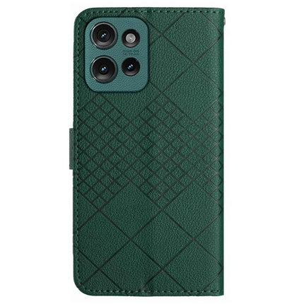 HT06 For Motorola Moto G75 5G Wallet Phone Case Imprint PU Leather Flip Folio Cover